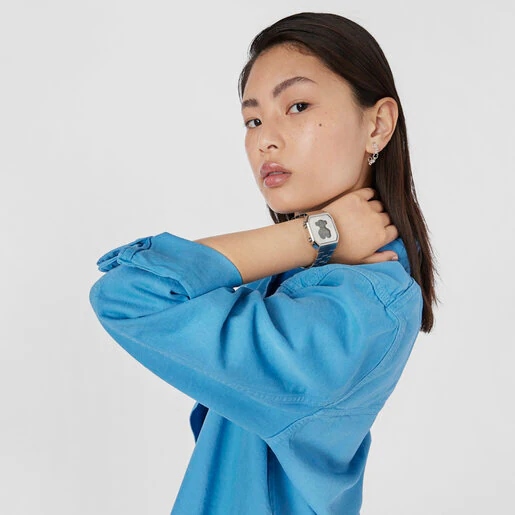Tous Mujer Reloj Digital D-Bear SQ Acero