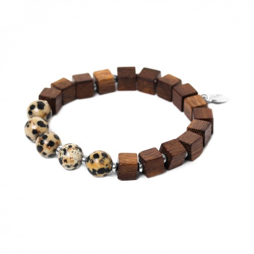 PULSERA HOMBRE CUBES NATURE BIJOUX
