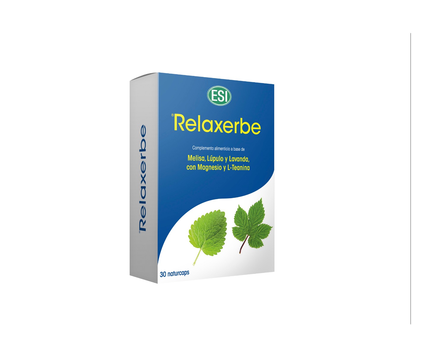 RELAXERBE 30cap con Magnesio, Melisa, Lúpulo y Lavanda. Favorece la relajación
