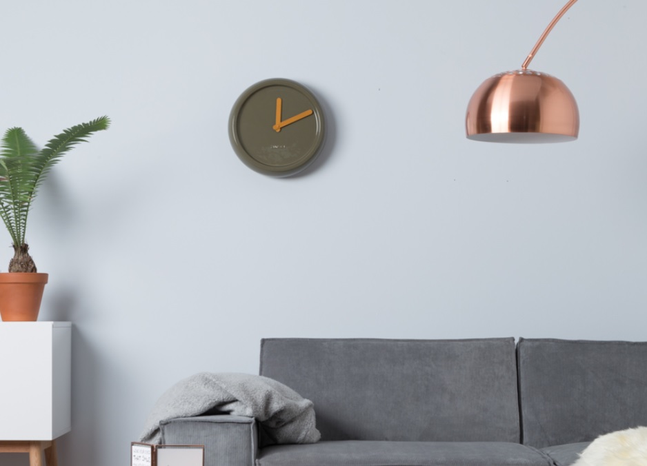 Reloj de pared (cerámica verde)