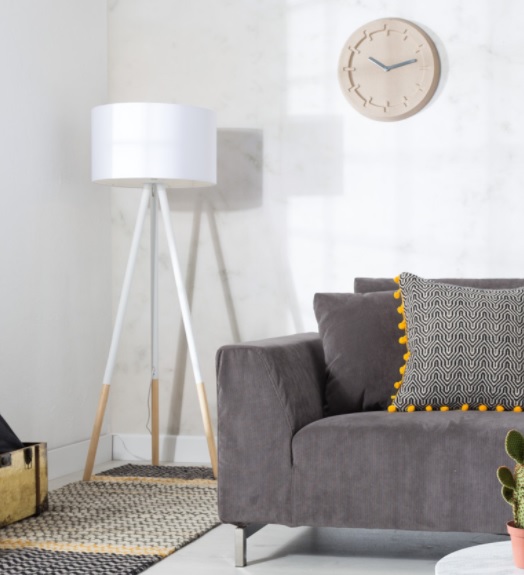 Reloj de pared beige