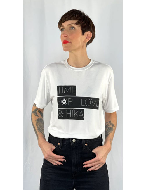 Camiseta manga corta blanca mujer Hïka