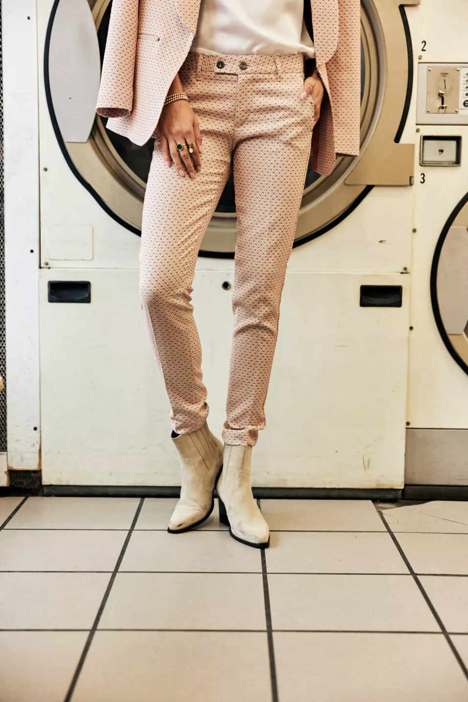 FREEMAN T. PORTER Pantalon jacquard coral TESSA MARGARITA