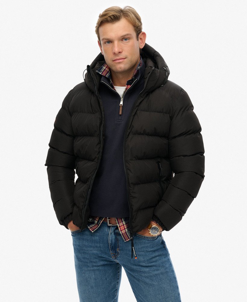 CHAQUETA ACOLCHADA NEGRA SUPERDRY