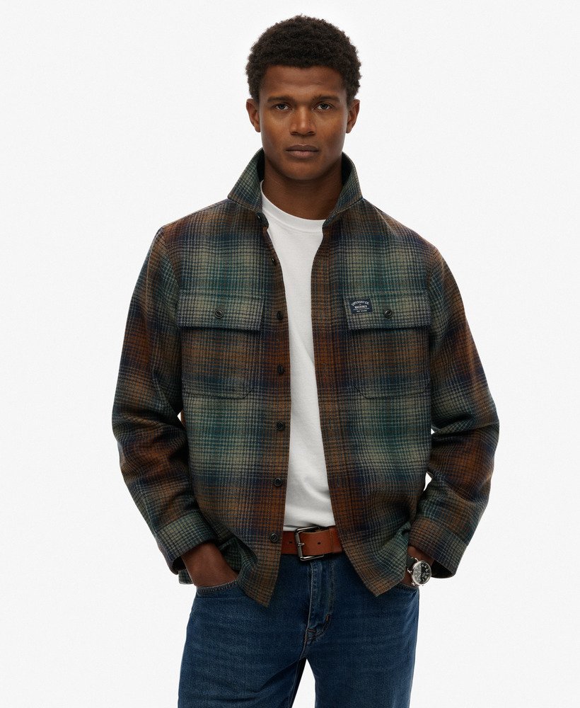 SOBRECAMISA LANA OCRE SUPERDRY