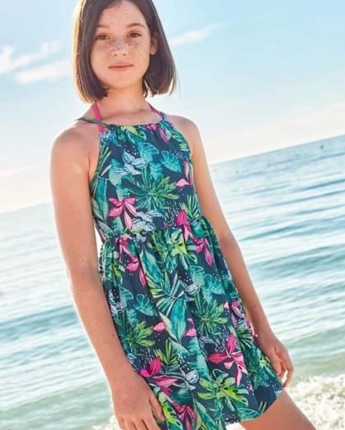 Vestido floral niña