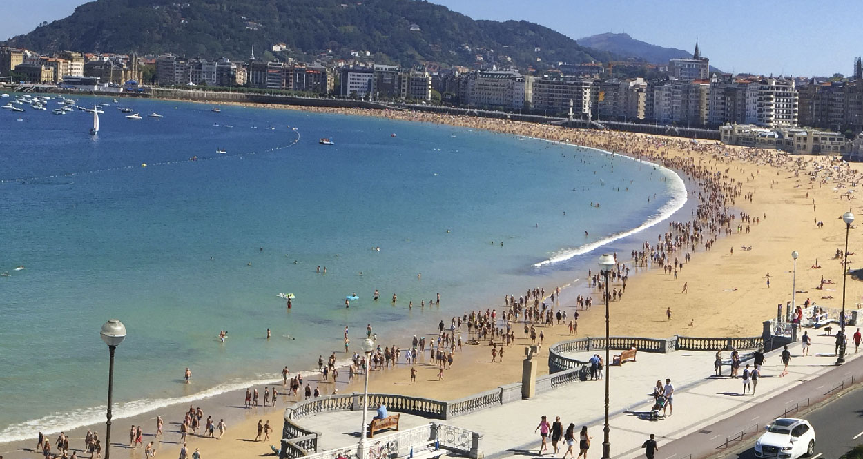 Fotografía País Vasco San Sebastián / Donostia Playa de la Concha2 75 x 41 cm.