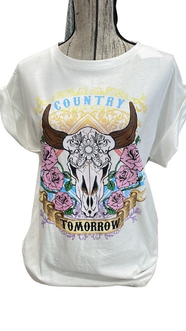 Camiseta Country blanca VIOLETA MARENGO