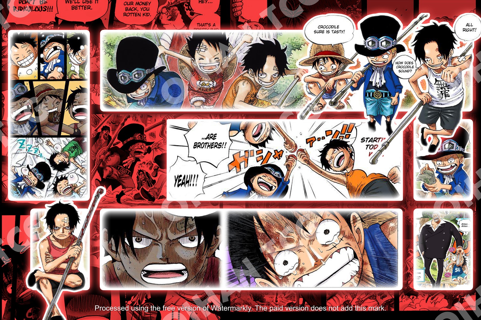 Three Brothers Rojo - Playmat / One Piece