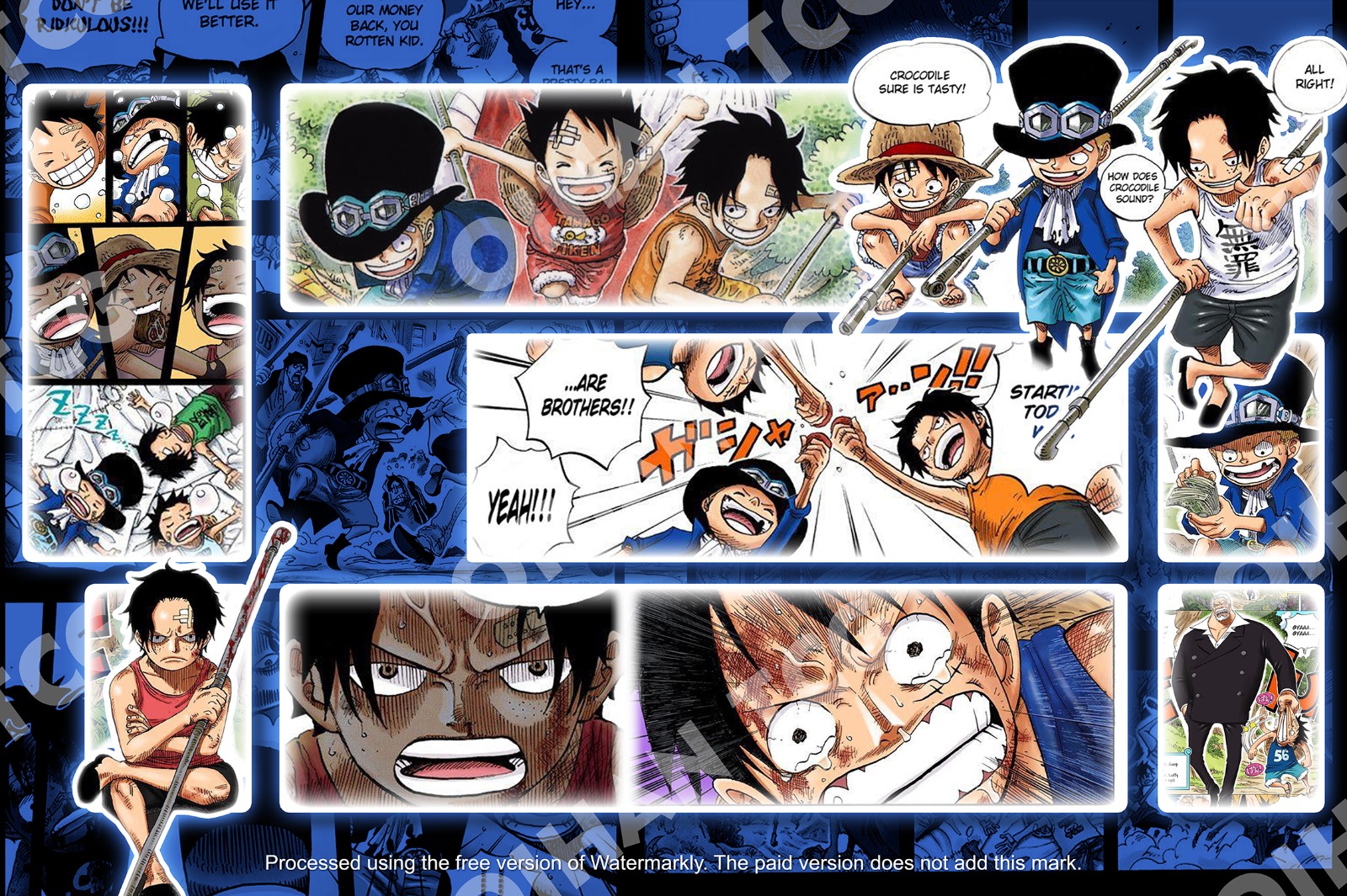 Three brothers Azul - Playmat / One Piece
